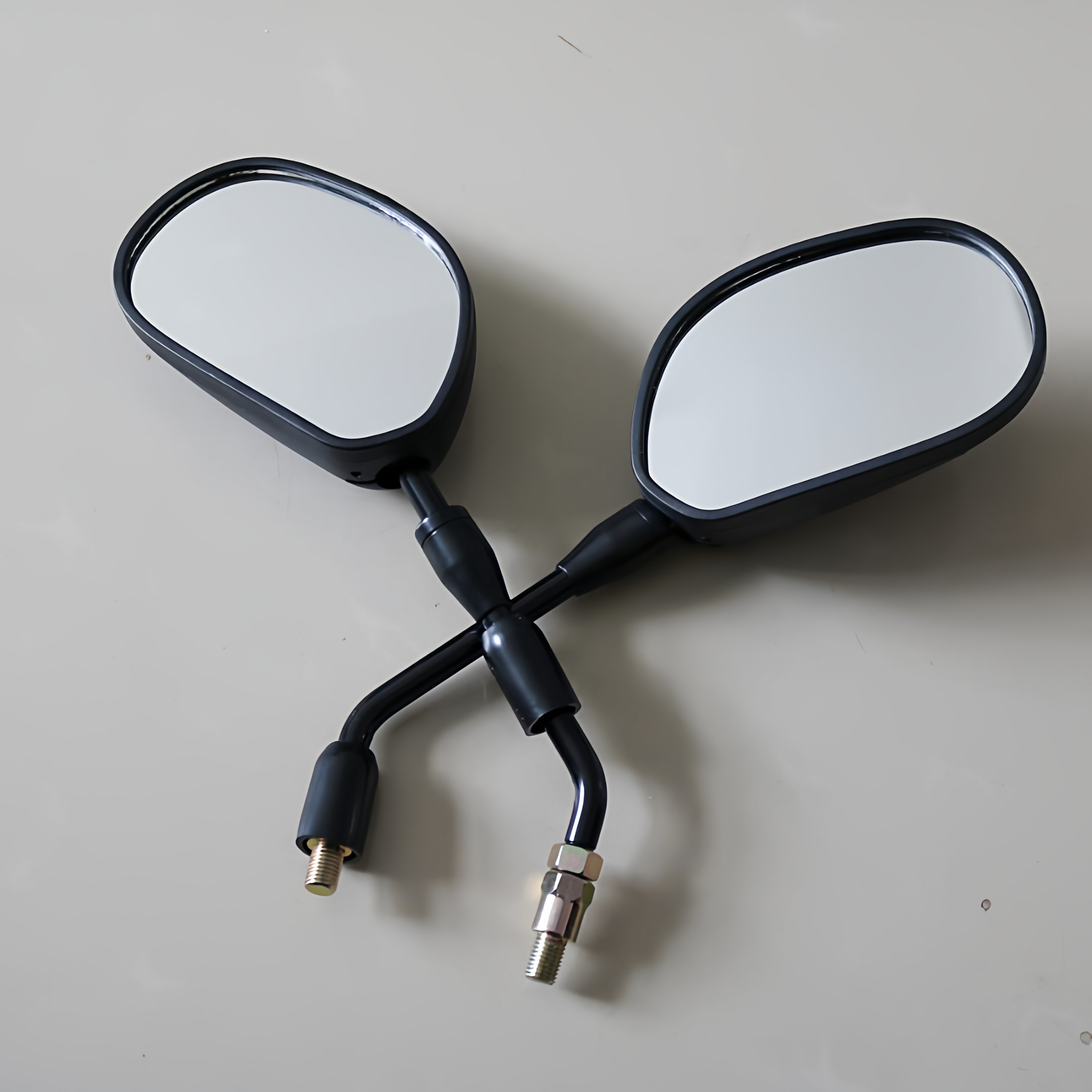 适用铃木骏威GSX125反光镜摩托配件QS125-3ABCEFGHKL倒车后视镜子