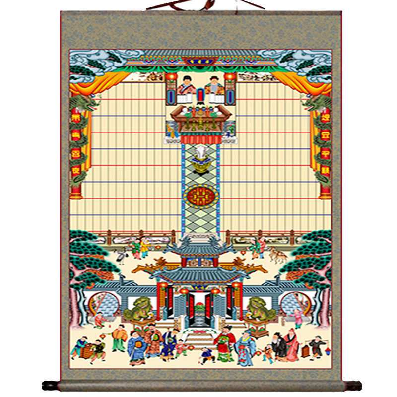 不褪色布供奉祖先老祖宗家谱挂画卷轴老式家堂轴子族宗谱祠堂神位,特色手工艺,年画,淘宝优惠券,粉丝福利购,淘宝优惠卷