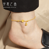 葫芦脚链女2025新款 潮脚链绳轻奢小众精致高级感女士夏天钛钢足链