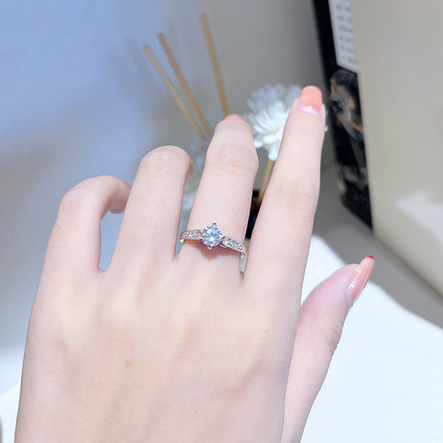 仲夏之晶仿真钻石结婚戒指女钻戒