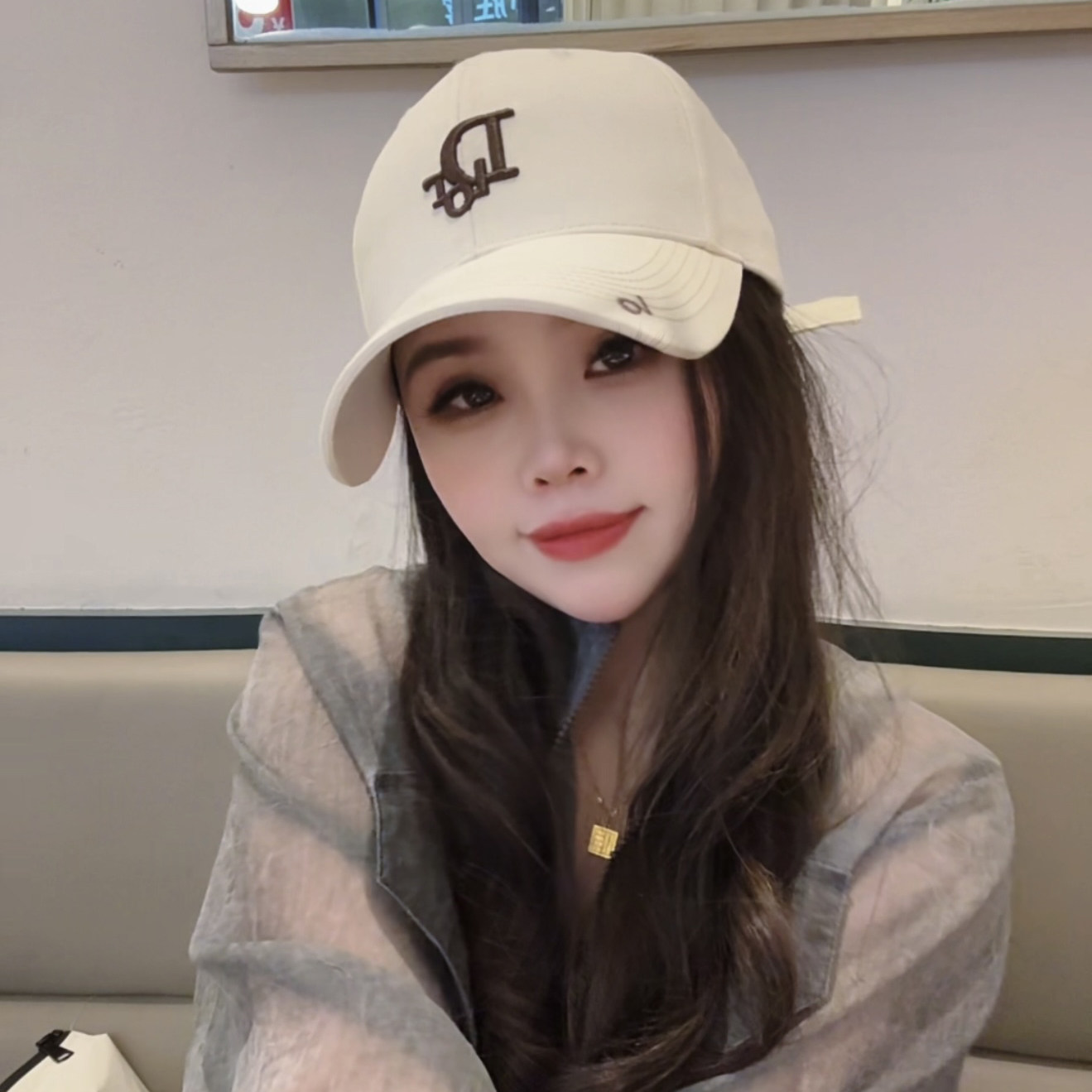 美式字母硬顶棒球帽女夏季大帽檐防晒遮阳帽男款百搭大头围鸭舌帽