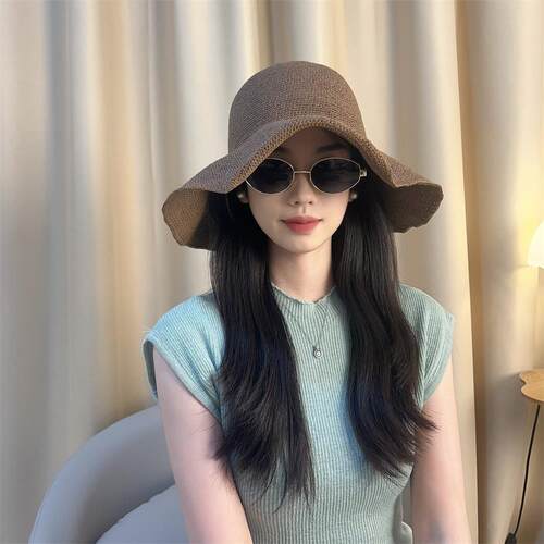 2026新款复古草编帽子女夏季