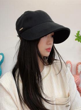 可扎马尾网红显脸小渔夫帽子女