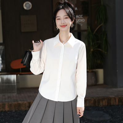 小个子高级感透气棉衬衫女