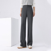 女 面试西装 阔腿微喇正装 裤 小个子高级感TR面料宽松垂感直筒窄版