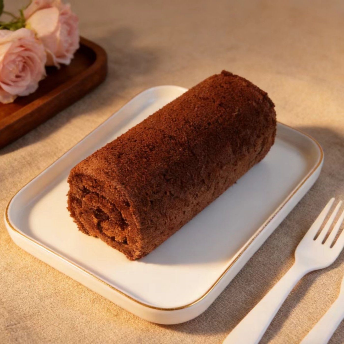 涛颂源魔芋黑巧生0蔗糖无淀粉饱腹热量轻食管理期代餐毛巾卷包邮