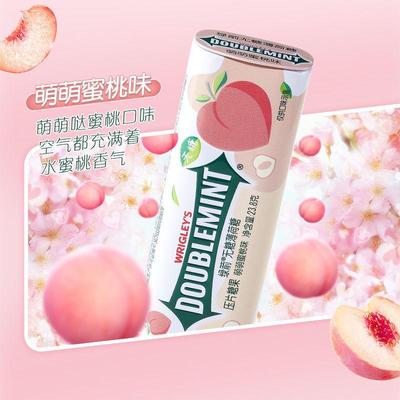 无糖薄荷糖萌萌蜜桃味铁盒装