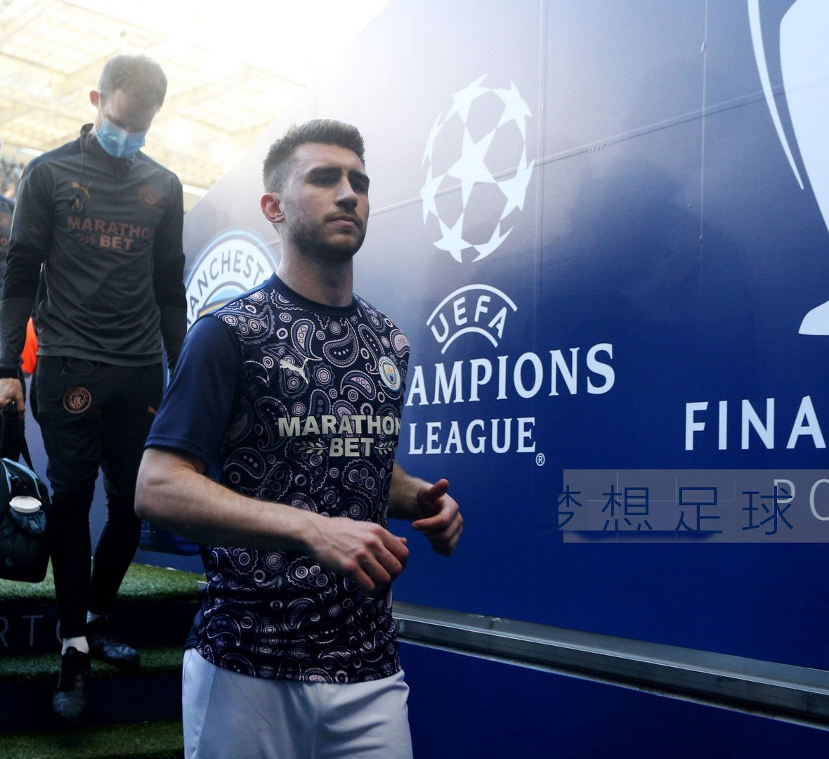 曼城欧冠球员版短袖训练