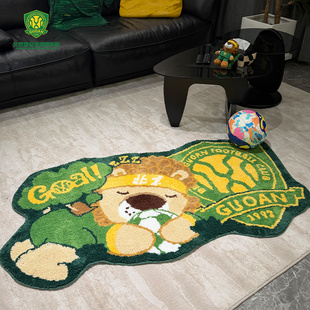 北京国安京狮款地毯居家地垫客厅卧室多场景适用地垫