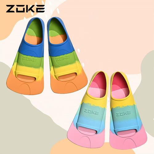 ZOKE洲克游泳短脚蹼蛙鞋训练