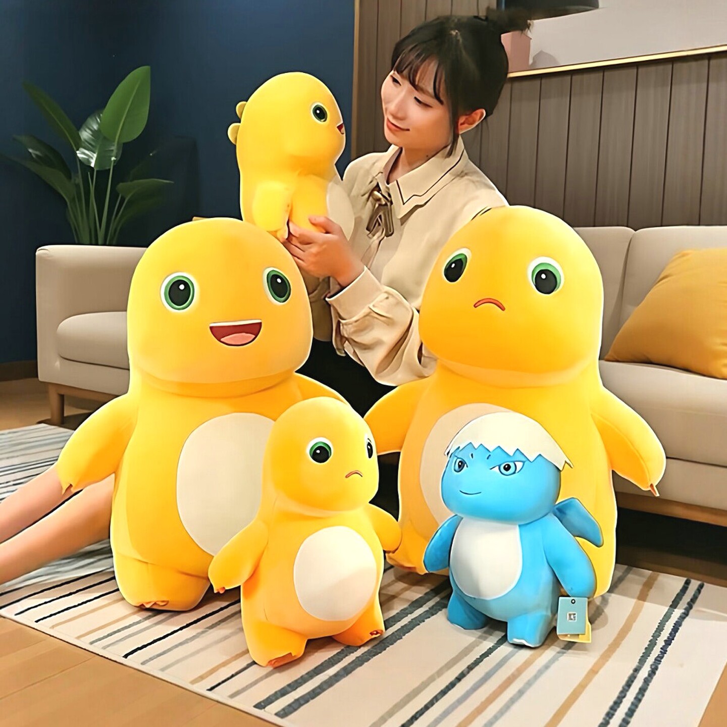 正版可爱奶龙公仔暴暴龙玩偶儿童大号毛绒玩具抱枕玫瑰花女生礼物