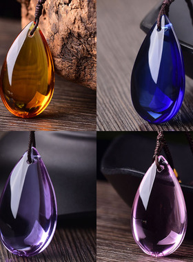 天然男女吊坠毛衣链包邮东海水晶