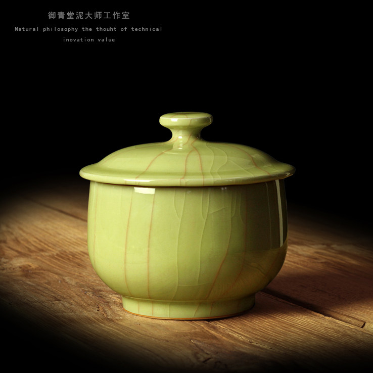 御青堂 龙泉青瓷 廖秀珍 茶具 密封香粉罐 醒茶罐 茶叶罐 储存罐