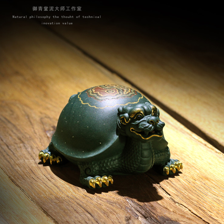 紫沙徐峰全手工描金龙镇太极茶宠