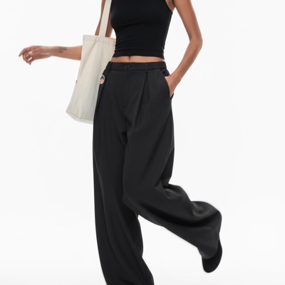 以太假说男士垂感西装裤子高腰