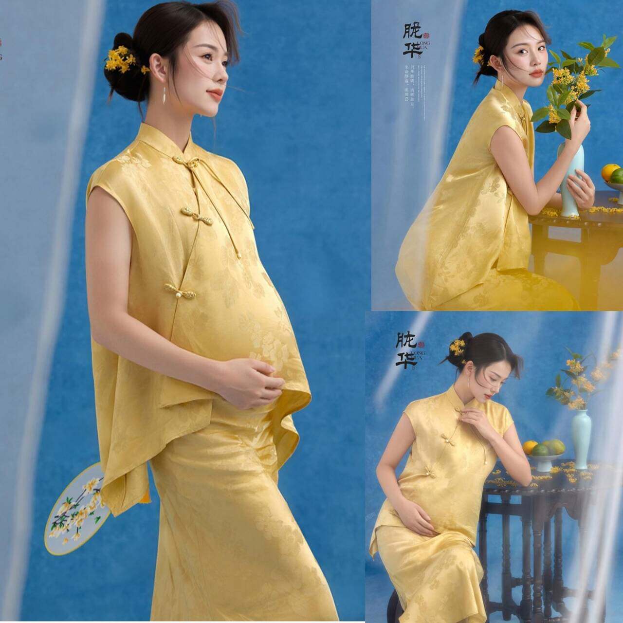 立领盘扣上衣孕妇装影楼服装新品