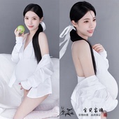白色连体衣私房艺术照影楼摄影拍照主题服装 新款 孕妇照写真服装