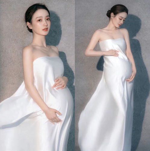 新款时尚孕妇照写真裙抖音同款