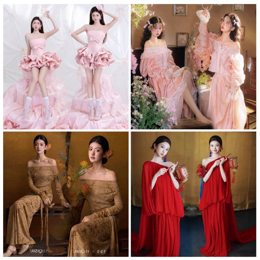影楼新款法式油画孕妇写真服