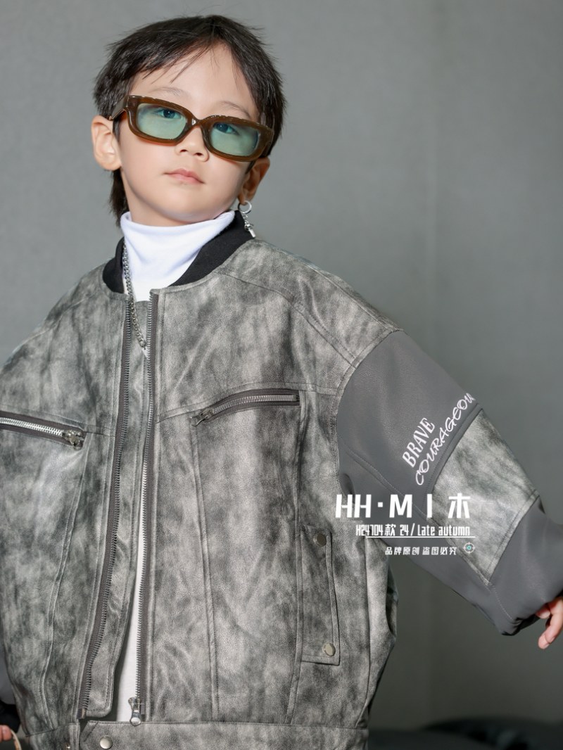 美式废土风扎染设计感飞行服夹克男宽松棒球服高街嘻哈外套