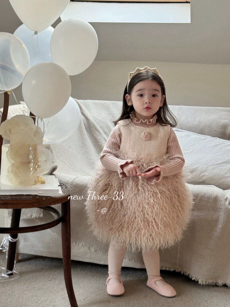 年款套装粉色流苏公主裙女宝宝加绒生日周岁服小香风连衣裙蓬蓬裙
