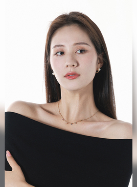 muer沐耳18k真金天然彩色蓝宝石泡泡项链锁骨链活力设计感