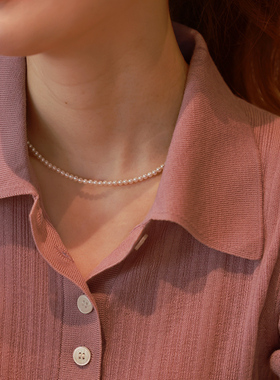 muer沐耳天然淡水珍珠锁骨链