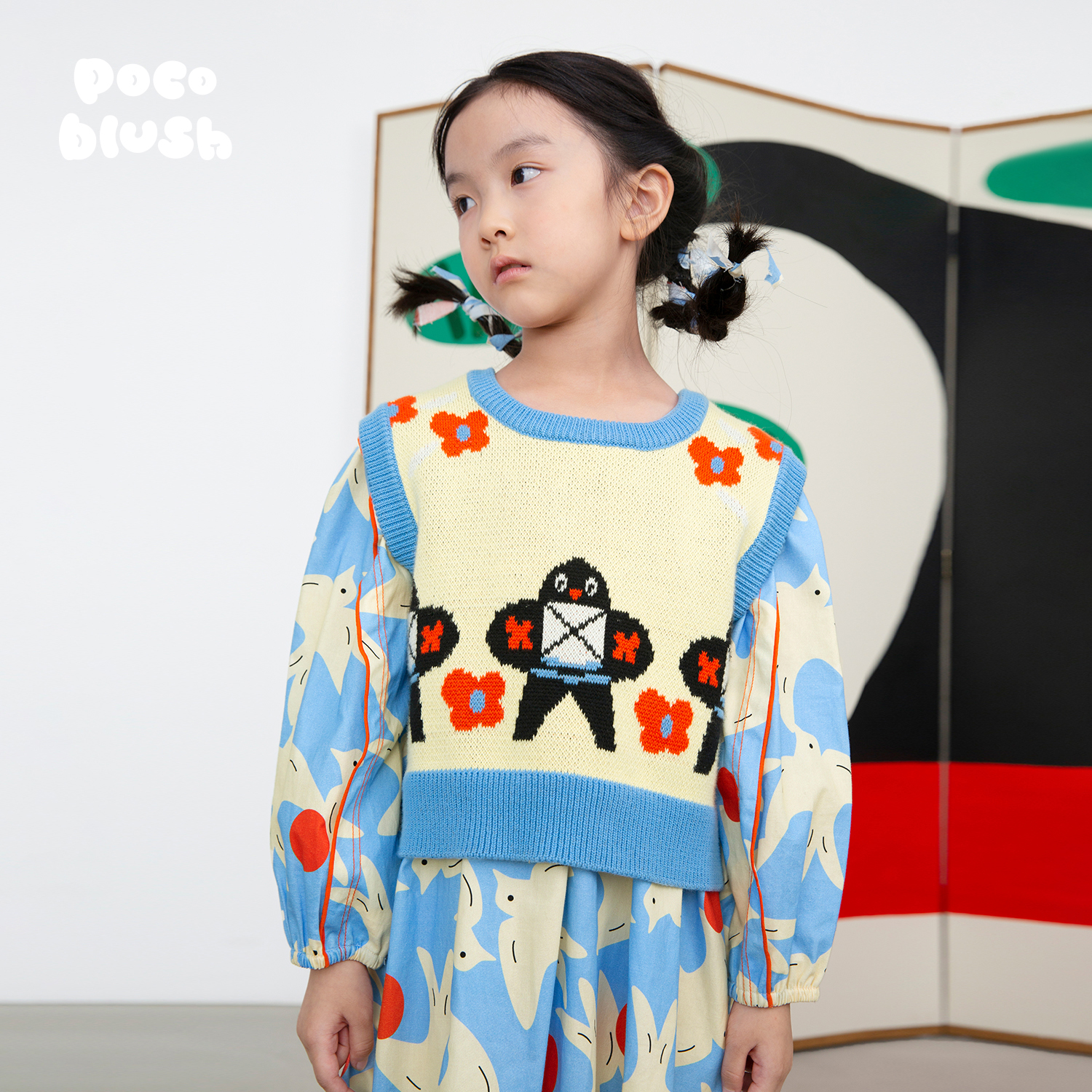 pocoblush秋鸢系列女童毛衣开衫