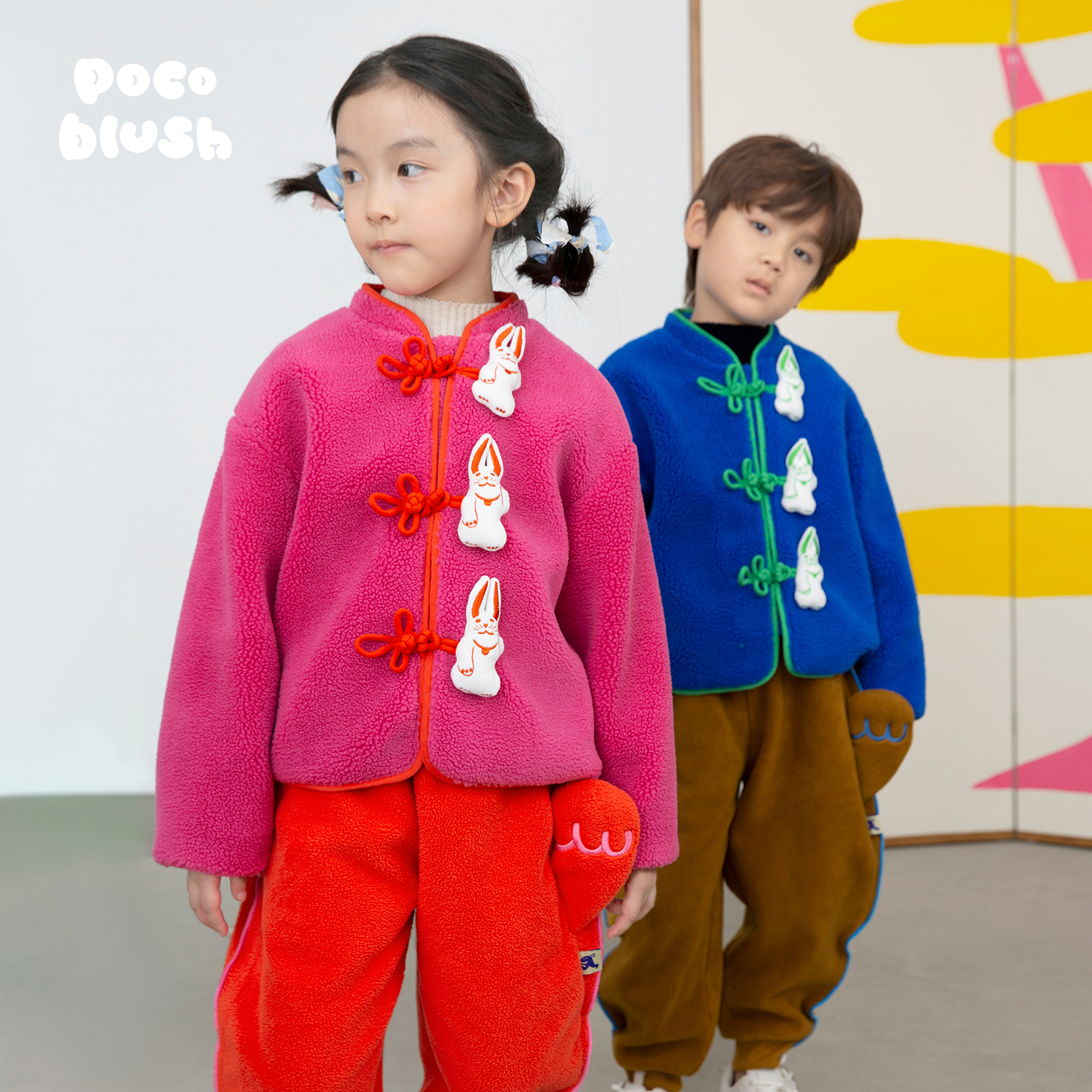 pocoblush招福兔·拜年夹克棉服