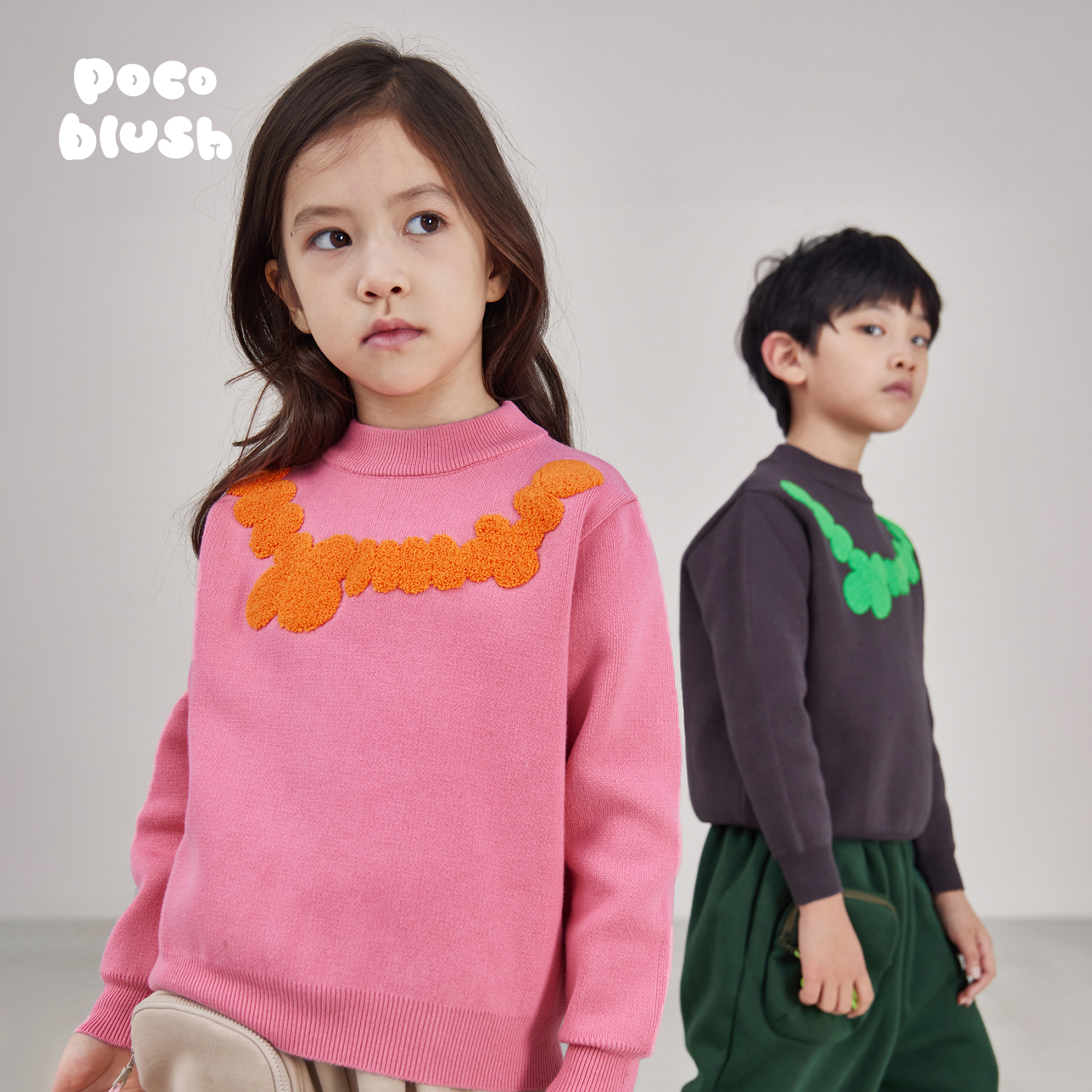 尼斯湖系列儿童加厚毛衣2021新款