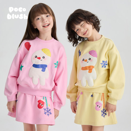 【不化的雪人】印花卫衣女童上衣