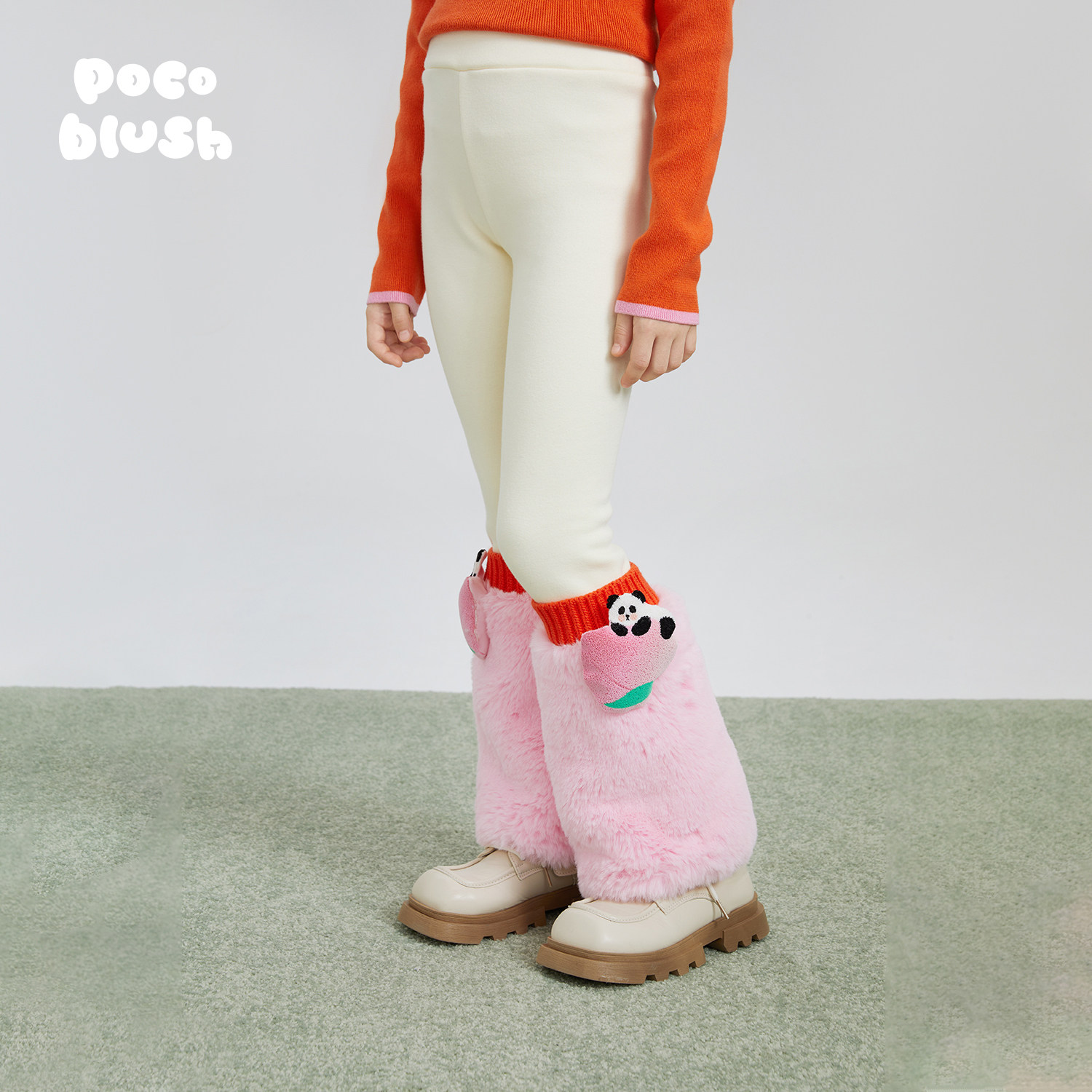 pocoblush原创设计粉桃绒绒腿套打底裤女童秋冬款加厚百搭长裤子,童装/婴儿装/亲子装,裤子,淘宝优惠券,粉丝福利购,淘宝优惠卷