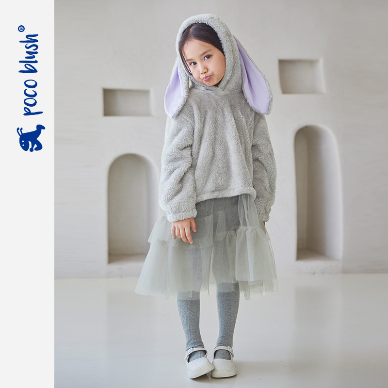 毛绒绒系列秋冬女童连衣裙