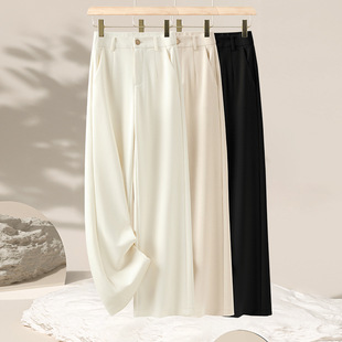 株洲和顺圣服饰四面弹天丝醋酸休闲裤女新款夏季薄款窄版阔腿长裤