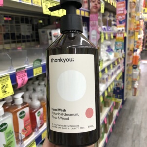 现货速发澳洲thank you植物洗手液甜橙杏仁天竺葵玫瑰木温和
