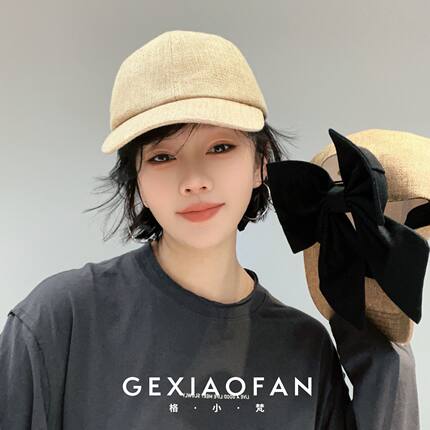 【格小梵】正品春季蝴蝶结棒球帽百搭女春夏户外防晒鸭舌帽韩版