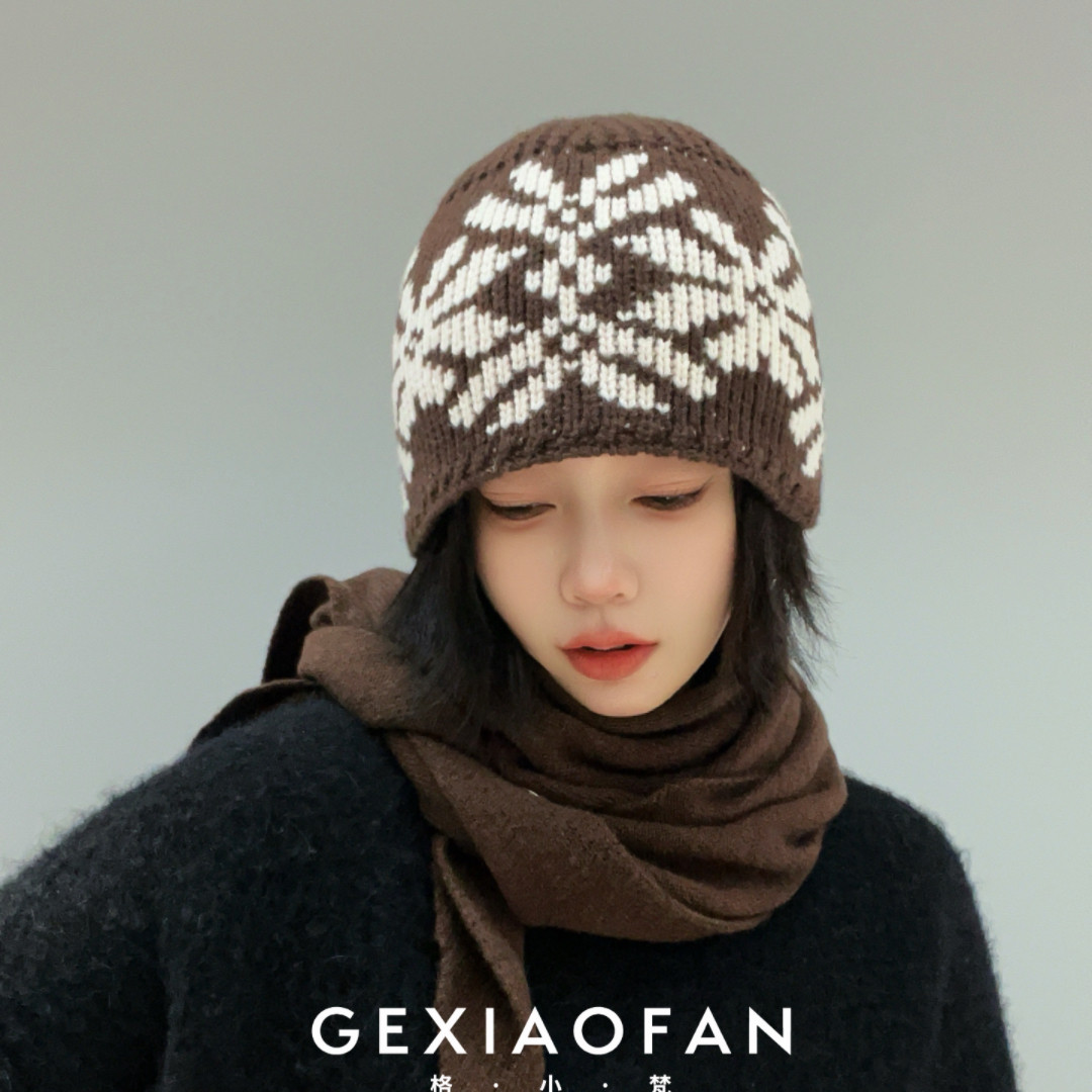 格小梵 · “费尔岛”100%羊毛针织包头帽秋冬显脸小文艺毛线帽女,服饰配件/皮带/帽子/围巾,帽子,淘宝优惠券,粉丝福利购,淘宝优惠卷