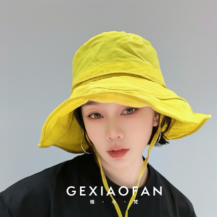 【格小梵】正品春夏新款大帽檐防晒时尚百搭遮阳帽情侣登山渔夫帽