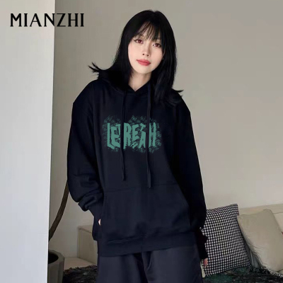 棉致加绒卫衣冬季休闲连帽百搭上衣美式潮牌宽松套头保暖男士外套