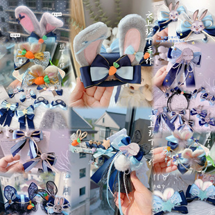 兔子警官发夹朱迪发箍洛丽塔Lolita礼帽疯狂动物城头饰发饰发圈jk