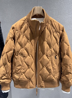 男士立领羽绒服2025冬季新款青年流行短款修身保暖90白鸭绒外套男