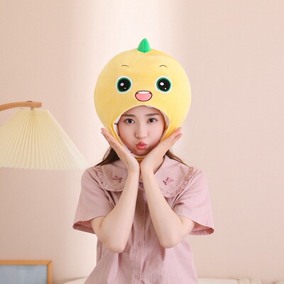 黄色小龙头套帽子拍照道具写真道具卡通头套摄影道具