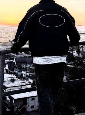 联名款SS25 WEEK4 Leather Varsity Jacket背面logo皮革校队夹克