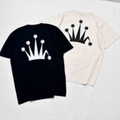 REGAL DYED CROWN SS24 TEE PIGMENT TEE皇冠印花字母图案短袖 T恤