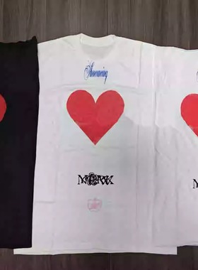 美潮SS25 WEEK1 ANNOUNCING TEE心形logo图案圆领短袖T恤男女同款
