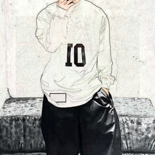 订制染色做水洗预缩BASKETBALL系列10号球衣长袖T恤 男女同款