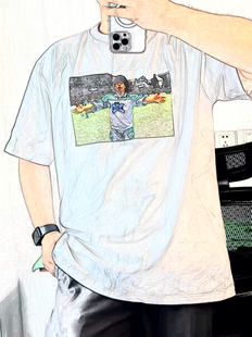 SS24 WEEK1 MARADONA TEE马拉多纳No Drug人物TEE圆领球衣短袖T恤