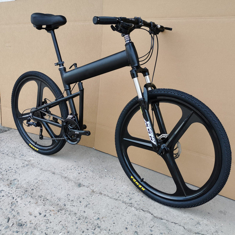 折叠便携式山地自行车双碟刹减震前叉出口日本自行车男女通勤变速