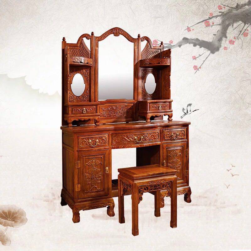 刺猬紫檀豪华梳妆桌 红木梳妆台 花梨木中式仿古实木化妆台在类目 住宅家具, 桌类, 梳妆台/桌中 - 来自Buy2taobao.com提供专业的淘宝代购服务