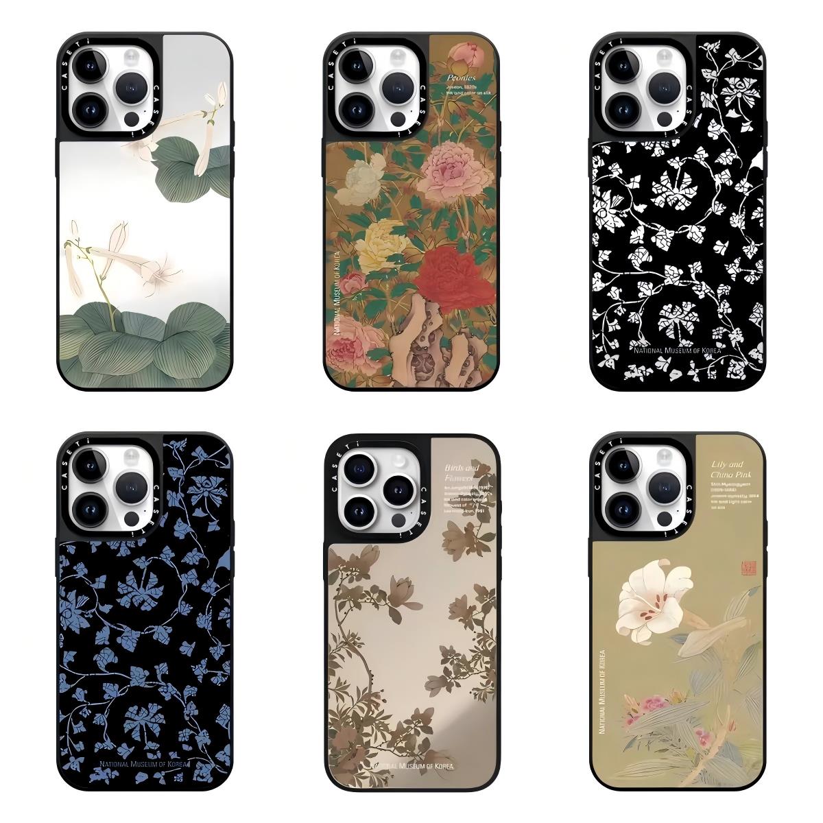 CASETi博物馆nmK联名韩国小碎花牡丹第二弹适用苹果16ProMax手机壳iPhone15plus17promax14Magsafe磁吸华强北